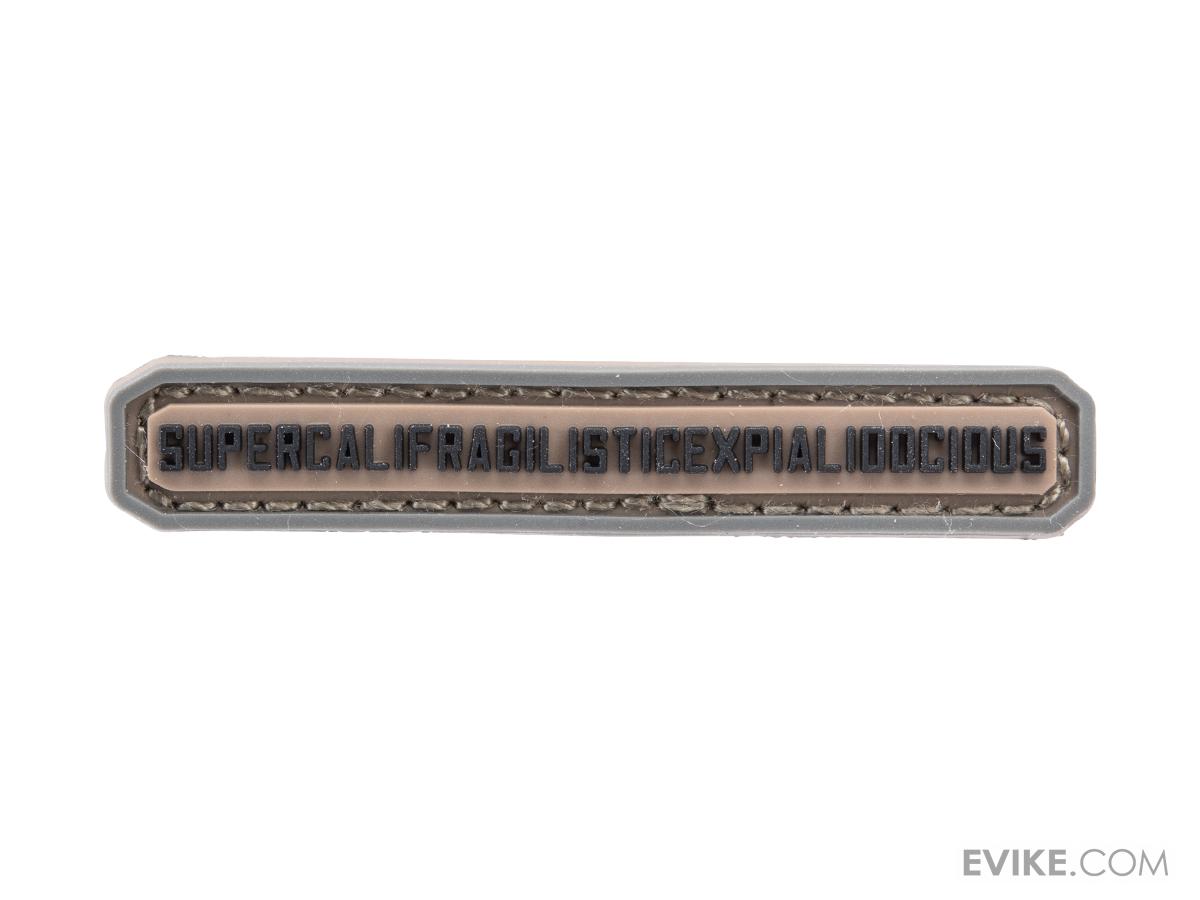 Evike.com Supercalifragilisticexpialidocious PVC Morale Patch (Color: Coyote Brown)