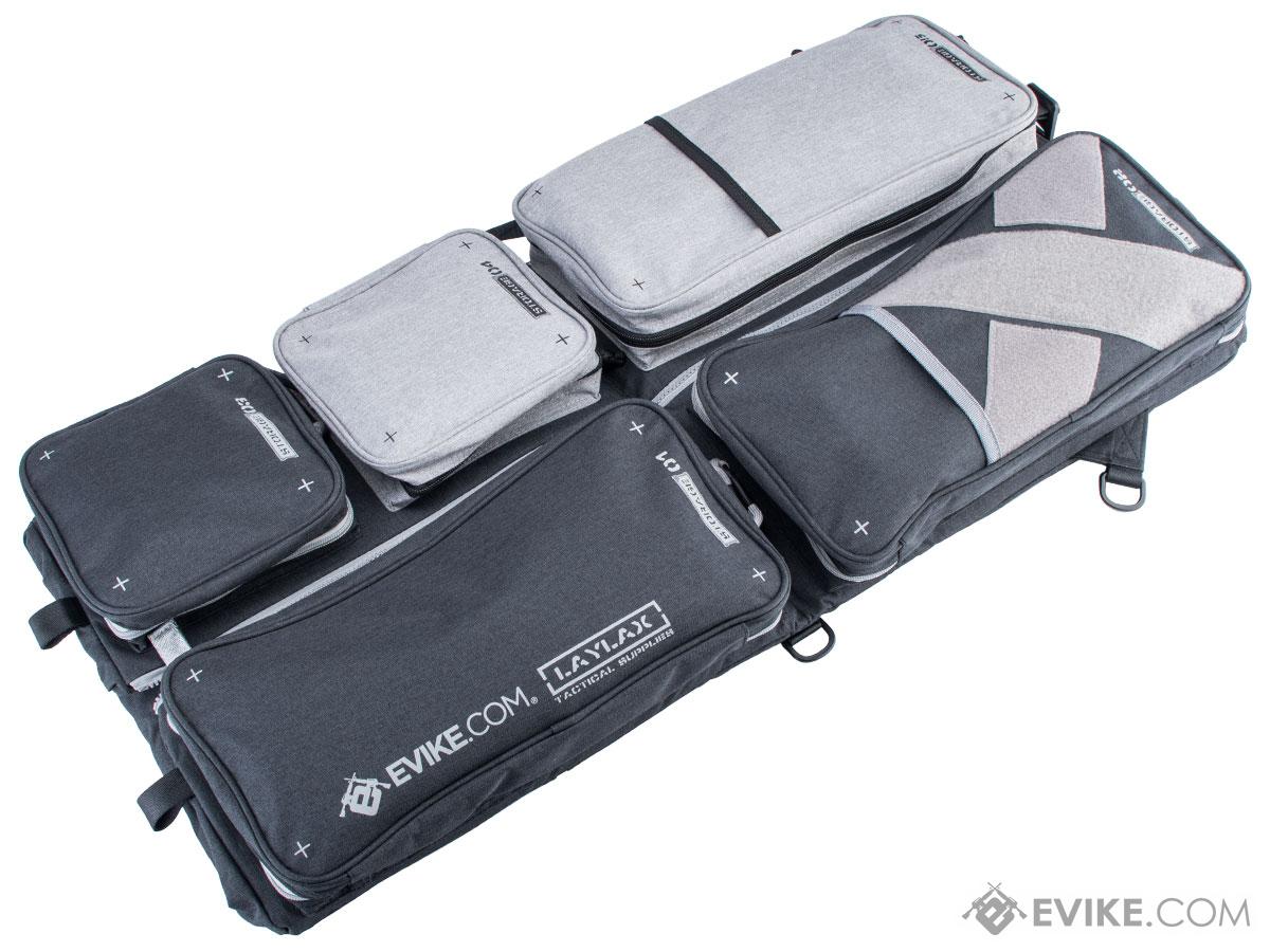 Evike.com Exclusive Laylax 32" Collapsible and Gun Case (Color: Black & Grey / Evike.com Logo), Tactical Gear/Apparel, Gun Bags