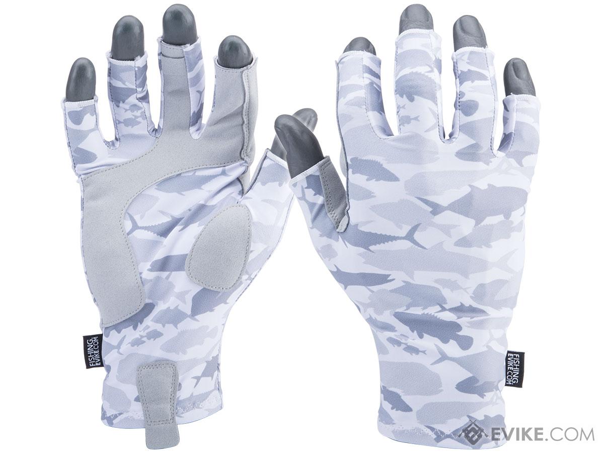 Evike.com Helium Armour UPF50 Body Protective Battle Gloves for Fishing / Airsoft (Color: White Fish / S-M)