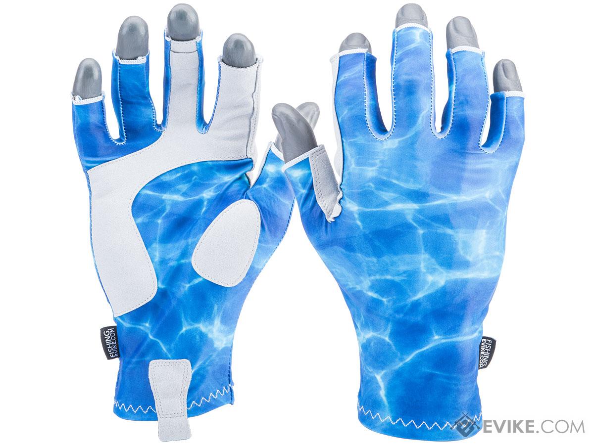 Evike.com Helium Armour UPF50 Body Protective Battle Gloves for Fishing / Airsoft (Color: Blue Water / S-M)