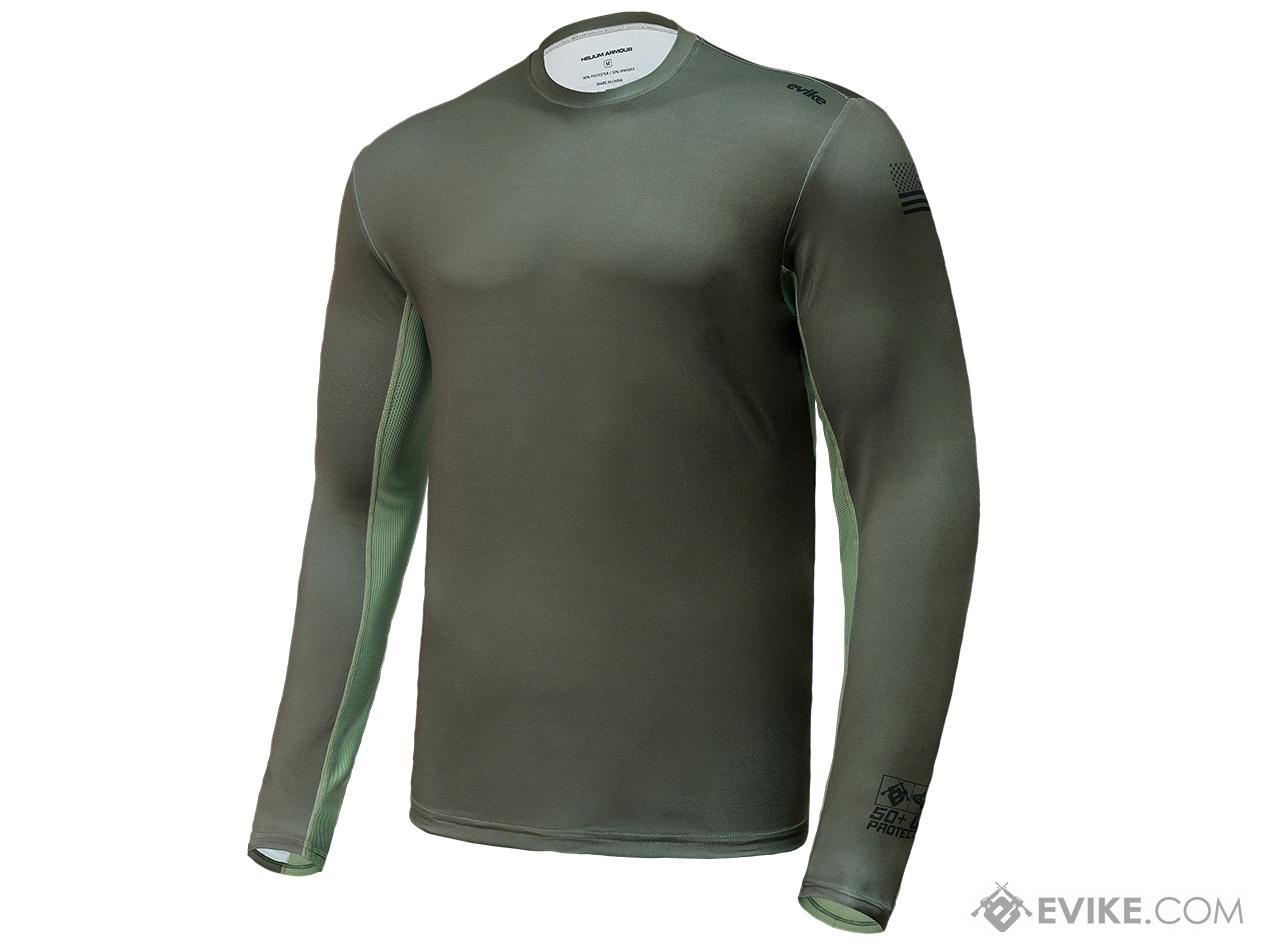 Evike.com Helium Armour UPF50 Body Protective Battle Shirt for Fishing / Airsoft (Color: Green / Small)