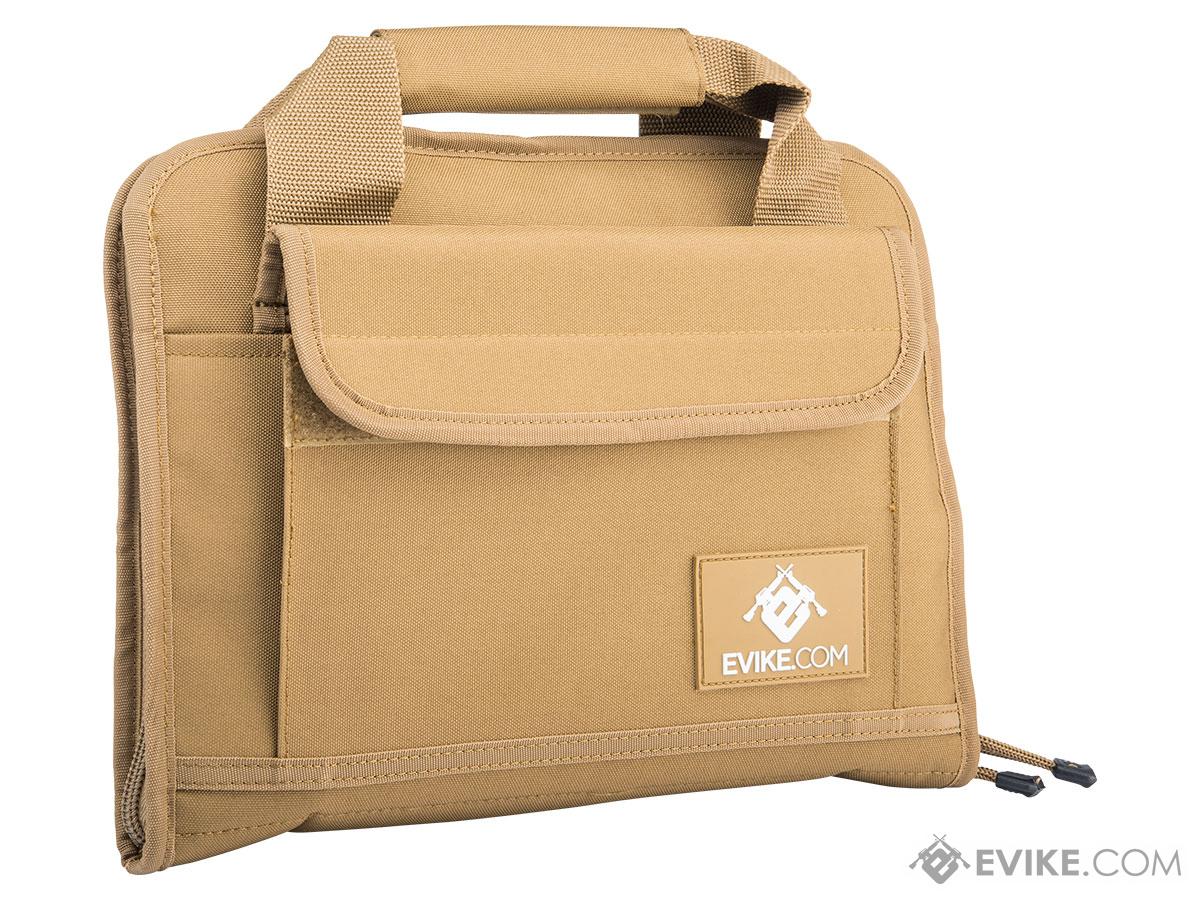 Evike.com 12x14 Padded Double Pistol Handgun Carrying Case (Color: Tan)