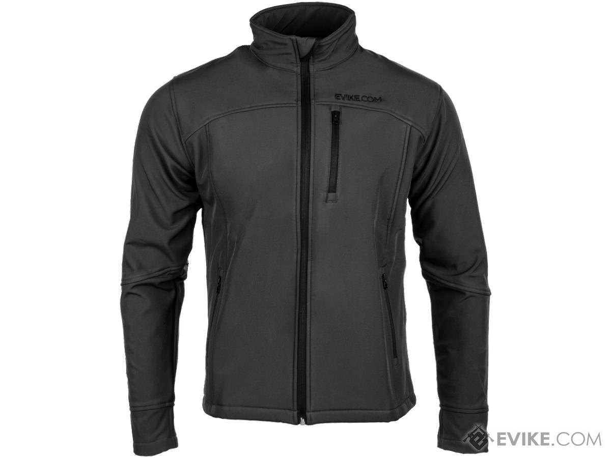 Evike Spectre Water-Resistant Softshell Jacket (Color: Black / Small)