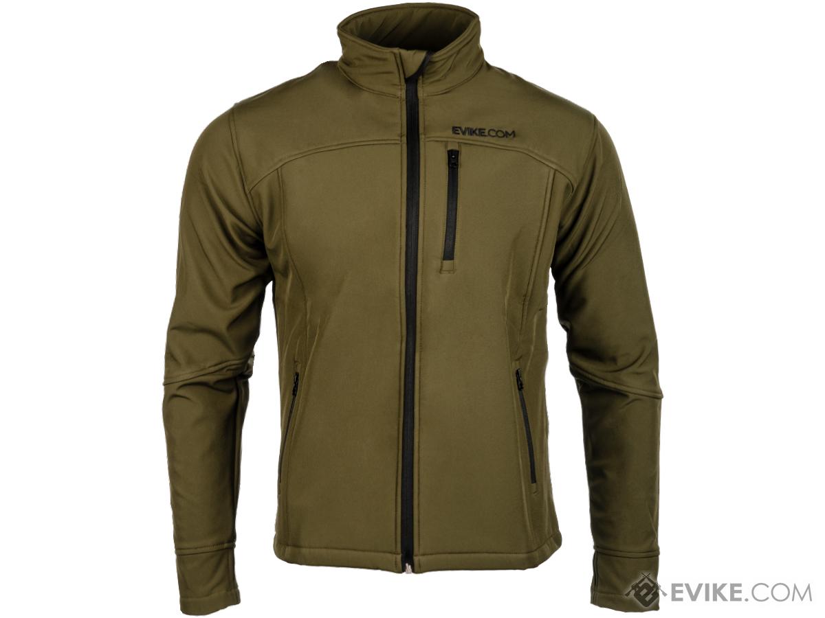 Evike Spectre Water-Resistant Softshell Jacket (Color: Tan / Small)