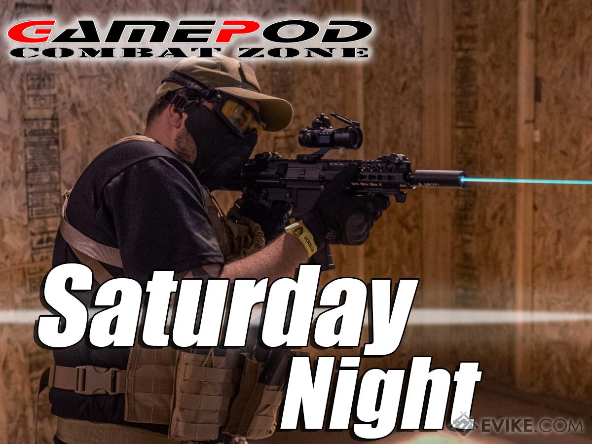 Gamepod Combat Zone Field Admission Pass (Ticket: Saturday Nighttime)