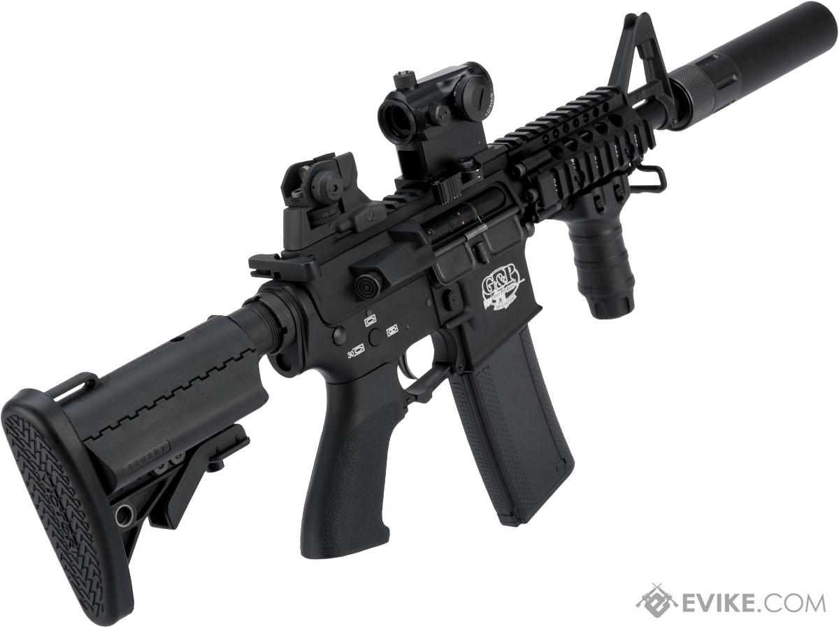 G&P Rapid Fire II Airsoft AEG Rifle w/ QD Barrel Extension and i5  Gearbox (Package: Designed for Fully Auto Only / Black / G&P), Airsoft Guns,  Airsoft Electric Rifles