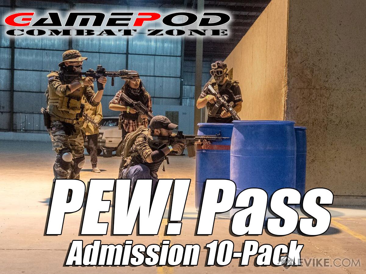 Gamepod Combat Zone Field PEW! Pass (Type: Regular Admission 10 Entries)