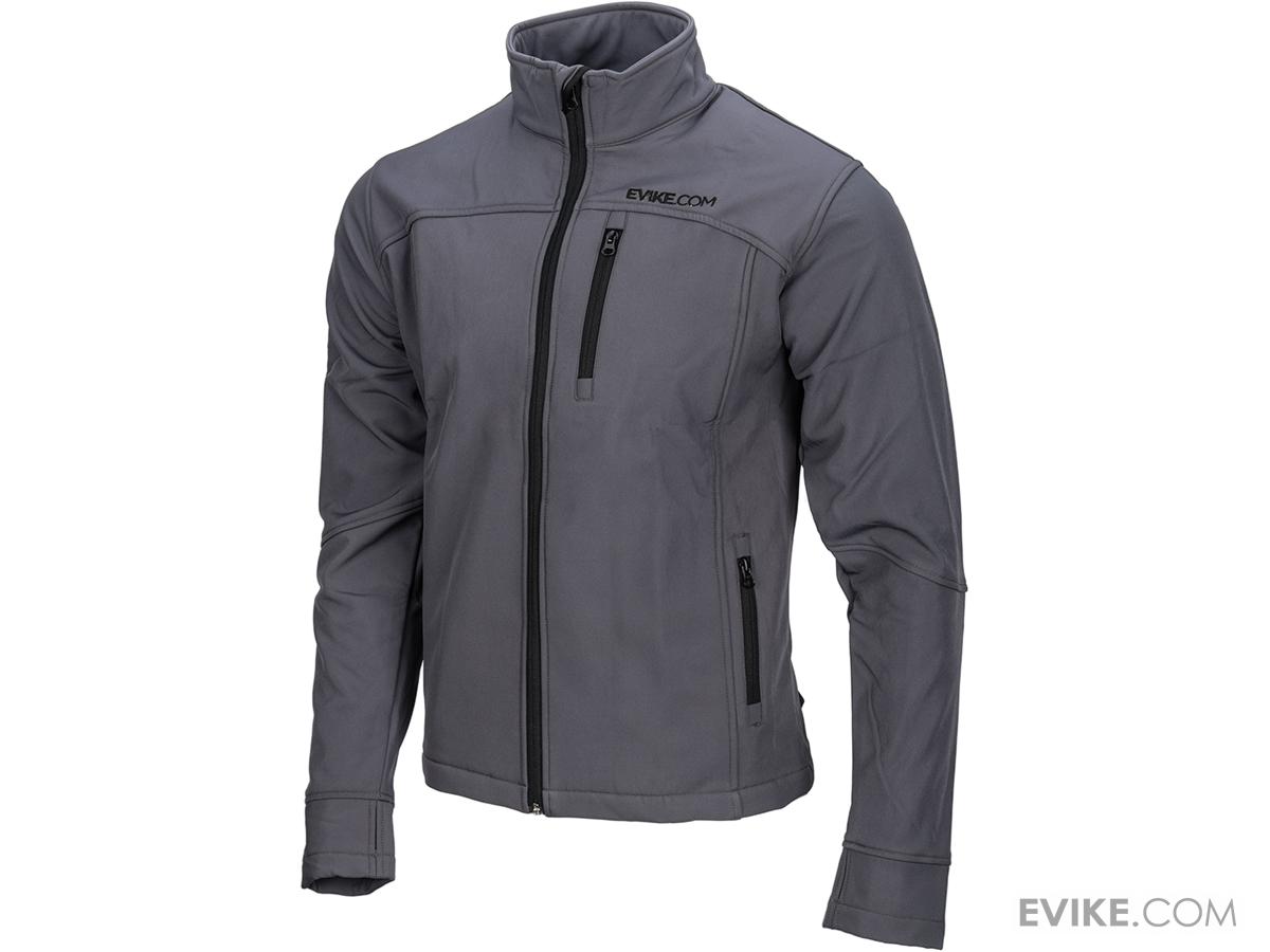 Evike Spectre Water-Resistant Softshell Jacket (Color: Gray / Small)