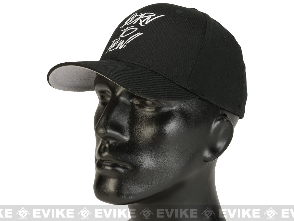 Evike.com Born to Pew FlexFit Fitted Hat - Black (Size: Large/X-Large)