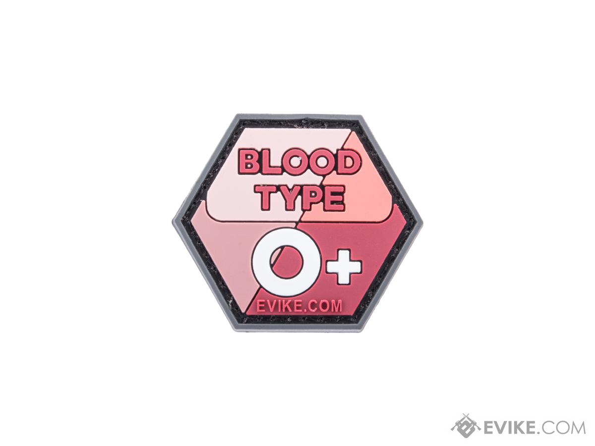 Operator Profile PVC Hex Patch  Blood Type Series (Color: Pink / O Positive)