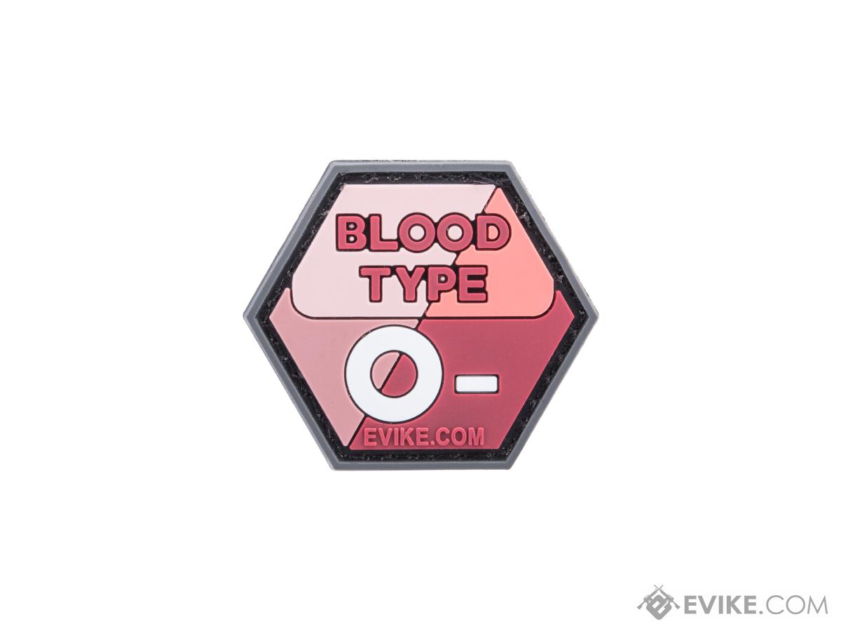 Operator Profile PVC Hex Patch  Blood Type Series (Color: Pink / O Negative)