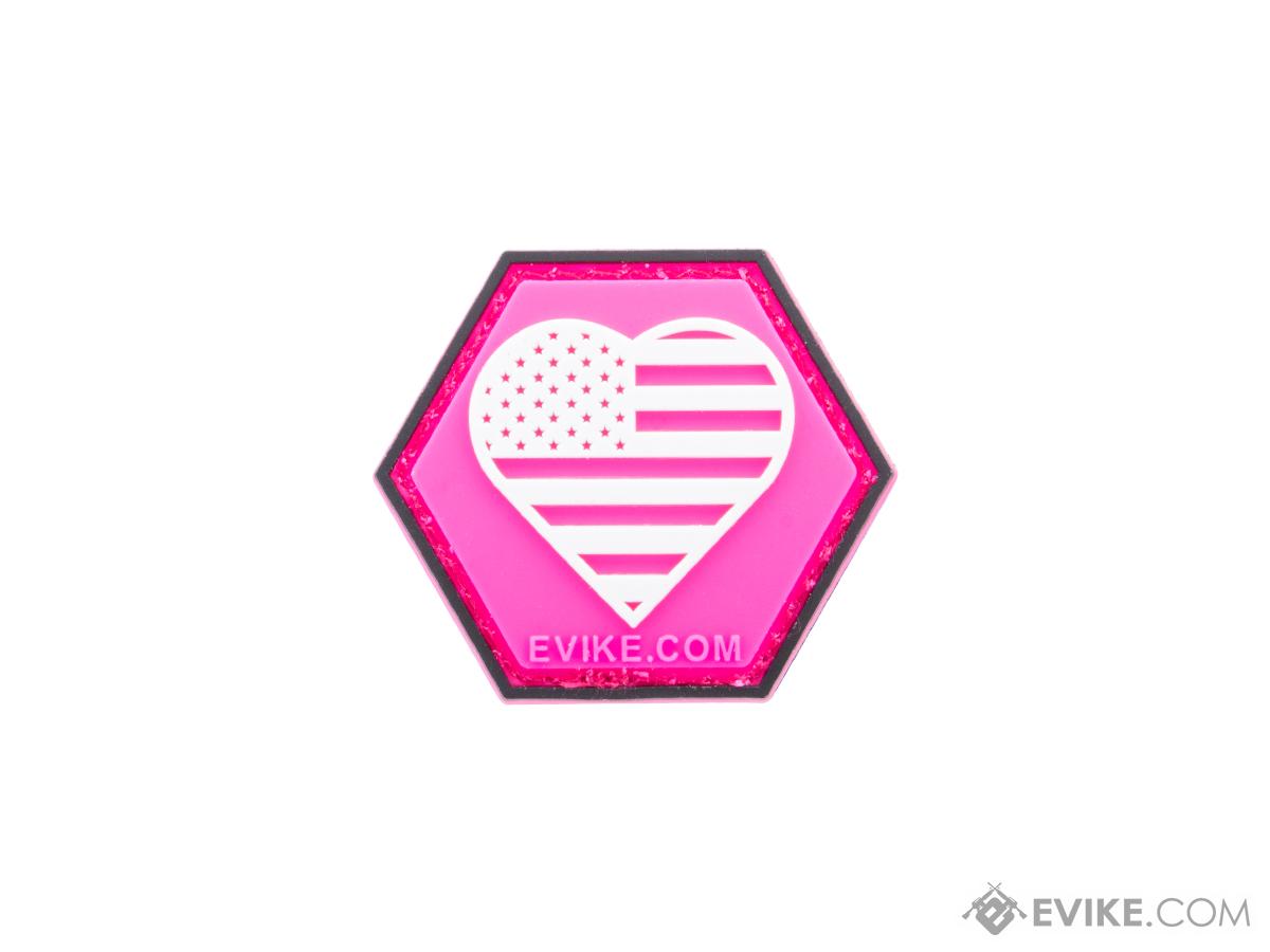 Operator Profile PVC Hex Patch Freedom! Series 1 (Model: Pink USA Heart)