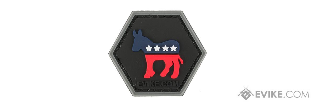 Operator Profile PVC Hex Patch  Political Party Series (Party: Democrat)