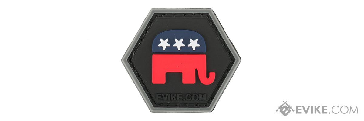 Operator Profile PVC Hex Patch  Political Party Series (Party: Republican)