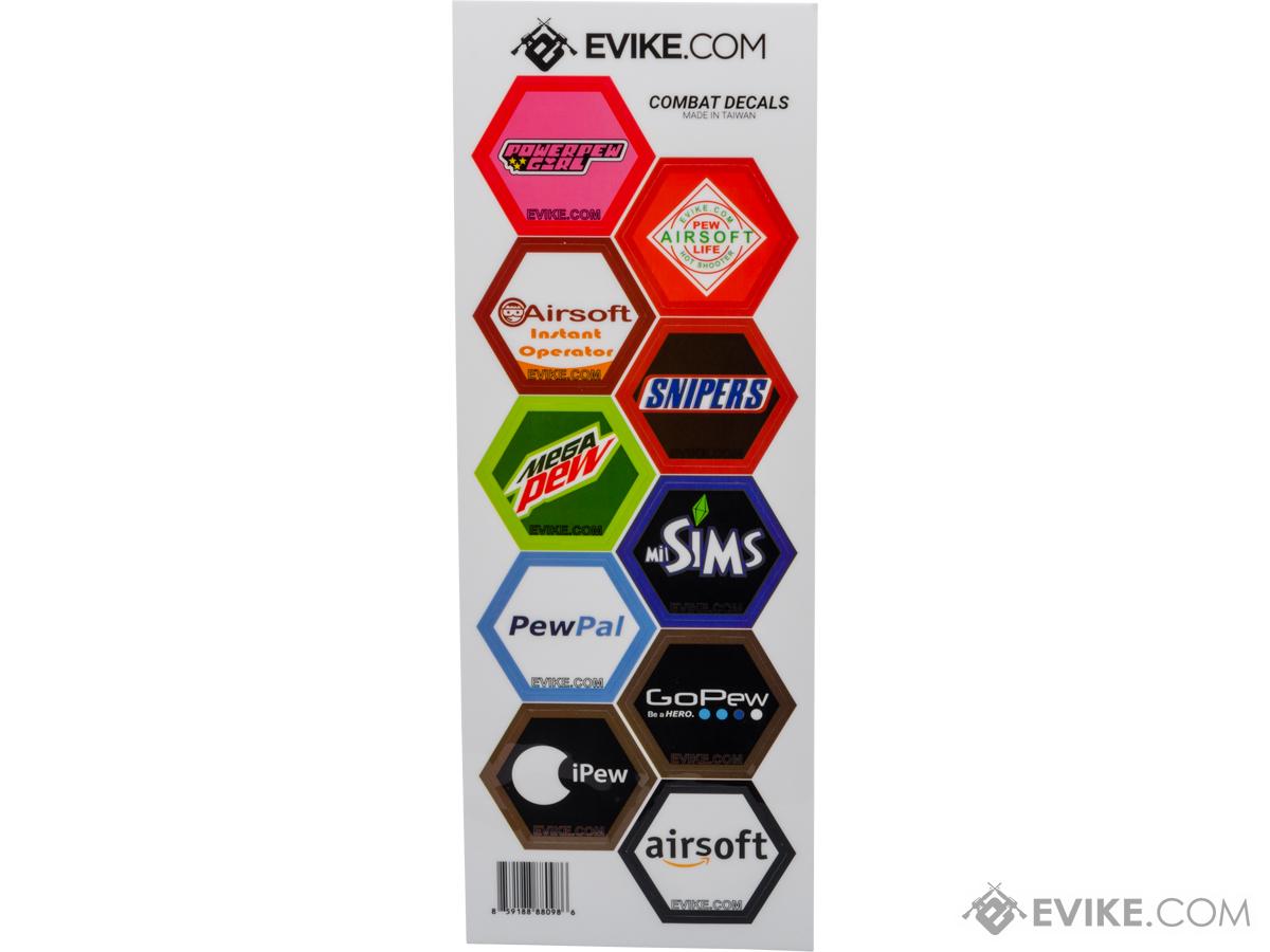 Evike.com Operator Profile Vinyl Hex Decals (Style: Airsoft PEW Pack)