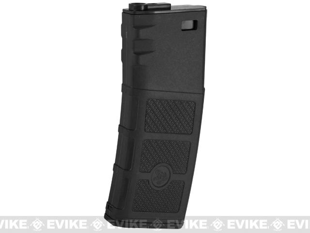 G&P High RPS Polymer Training Magazine w/ EV Texturing for M4 Airsoft AEG Rifles (Type: 130rd Mid-Cap / Black / Single)