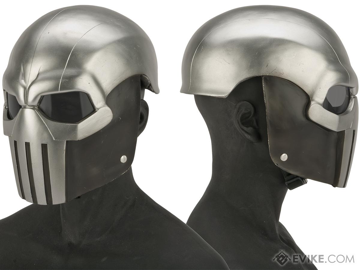 Evike.com R-Custom Fiberglass  Task Master Full Face Mask (Color: Silver / Smoked Lens)