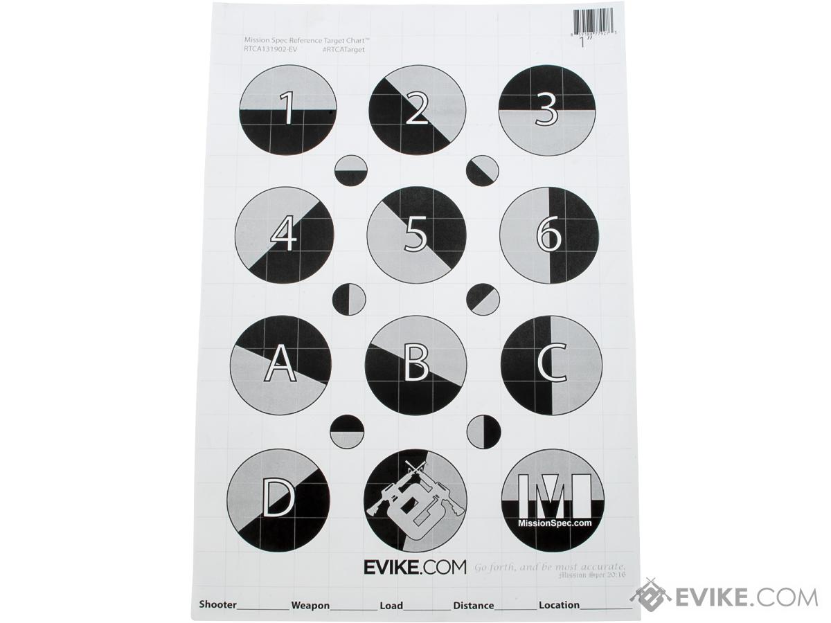Evike.com / Mission Spec Reference Target Chart A Target Pack (Quantity: 25 Targets)