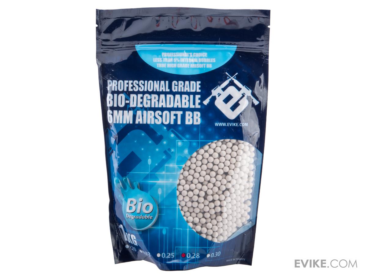 Evike Match Grade Biodegradable 6mm Airsoft BBs (Weight: .28g / 3500 Rounds / White)