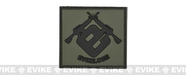 Official Licensed Evike.com Subdued PVC Morale Patch (Black/Green)