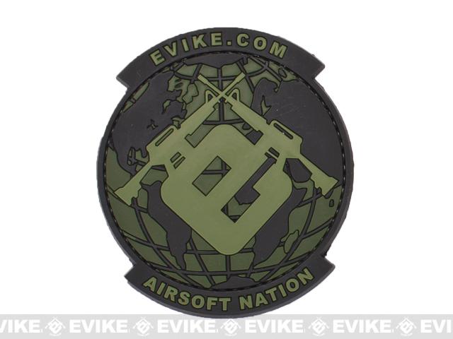 Evike.com Airsoft Nation PVC Morale Patch (Color: OD Green)