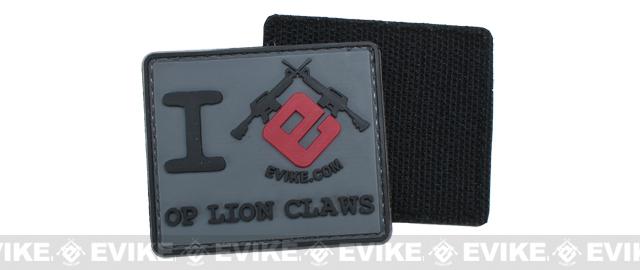 Evike I Heart Op Lion Claws PVC Hook and Loop Morale Patch