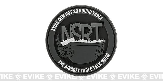 Evike.com Not So Round Table (NSRT) PVC Hook & Loop Morale Patch - Black