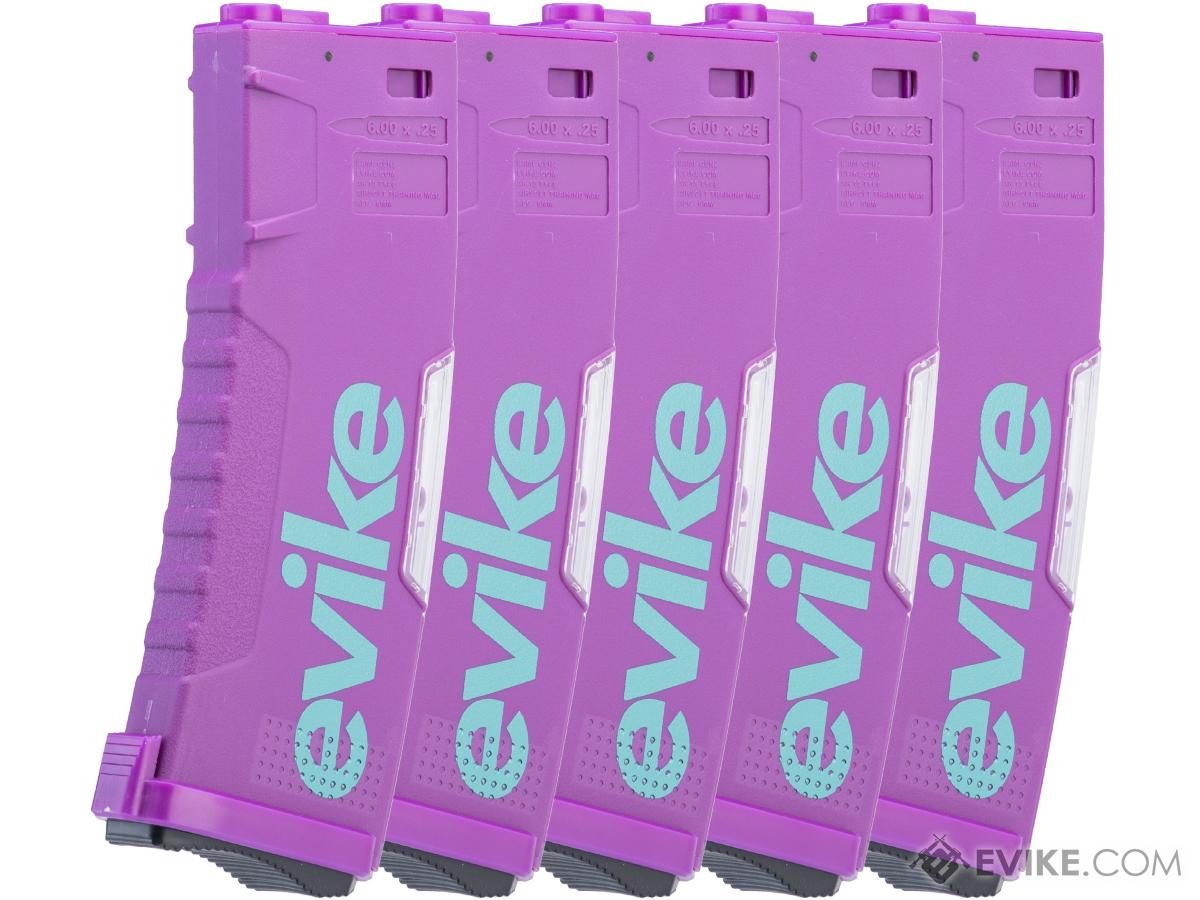 Evike.com BAMF GEN2 Polymer 190rd Mid-Cap Magazine for M4 Series Airsoft AEG Rifles (Model: Thanos / 5 Pack)