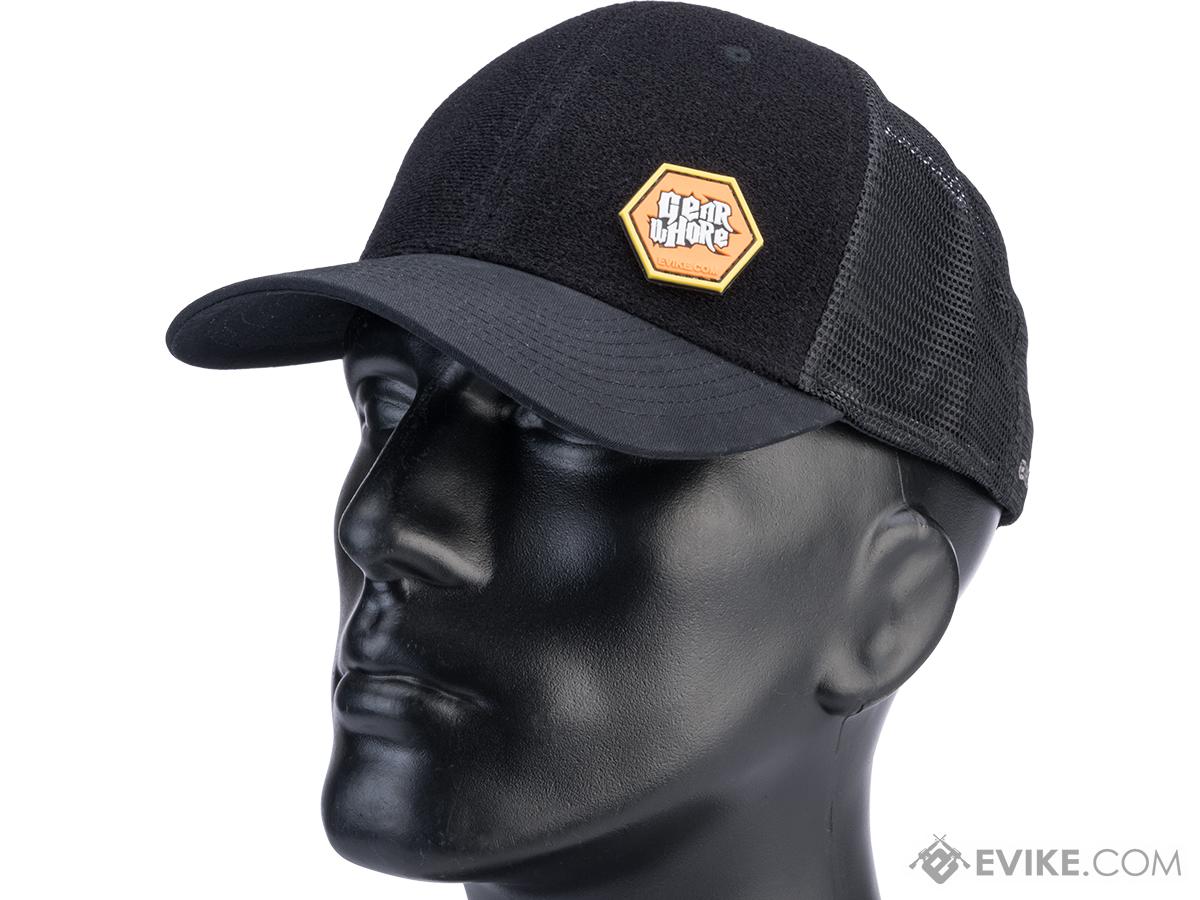 Evike.com Patch Panel Mesh Adjustable Tactical Ball Cap (Color: Black / Gear Whore Patch Package)
