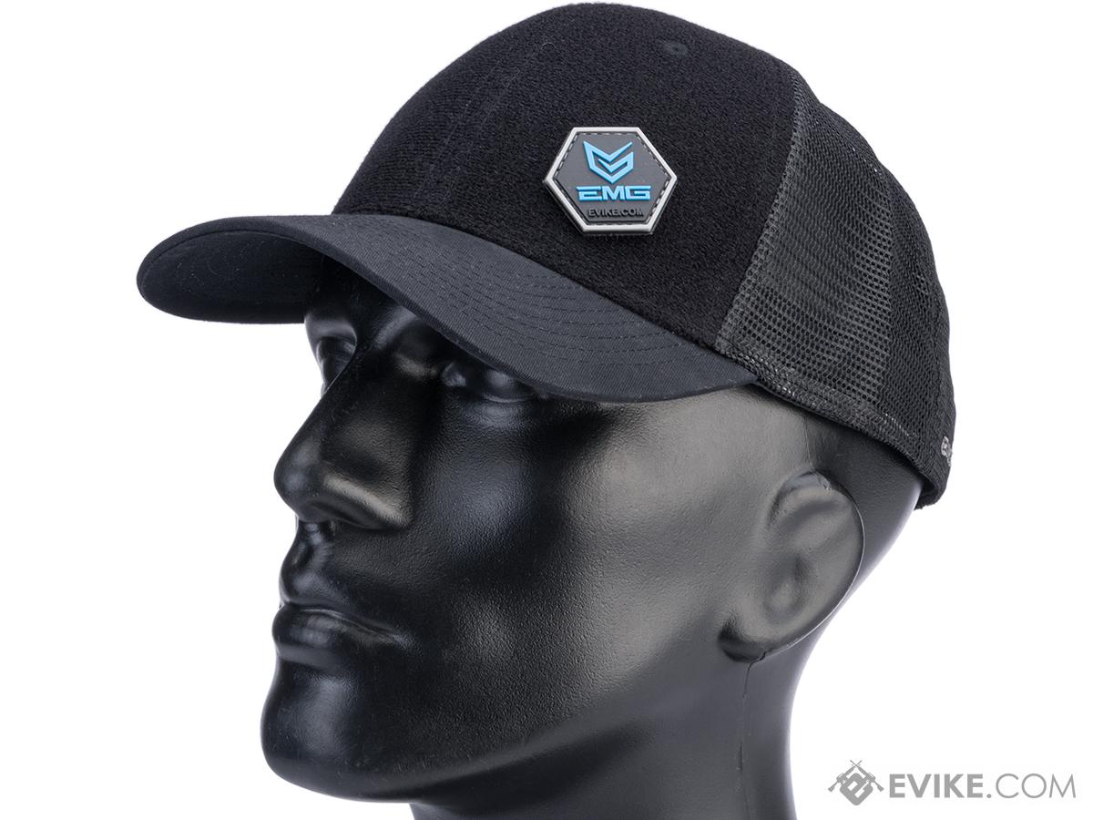 Evike.com Patch Panel Mesh Adjustable Tactical Ball Cap (Color: Black / EMG Patch Package)