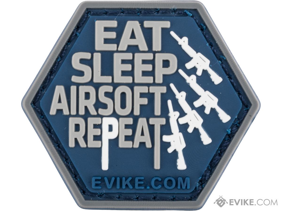 Operator Profile PVC Hex Patch iAirsoft Series 1 (Style: Eat Sleep Airsoft Repeat)