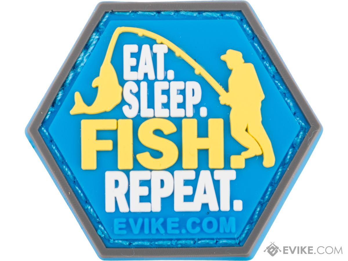 Operator Profile PVC Hex Patch Fishing Series 2 (Style: Eat Sleep Fish Repeat)