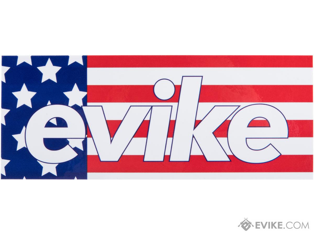 Evike Box Vinyl Decal Box Logo Sticker (Type: American Flag)