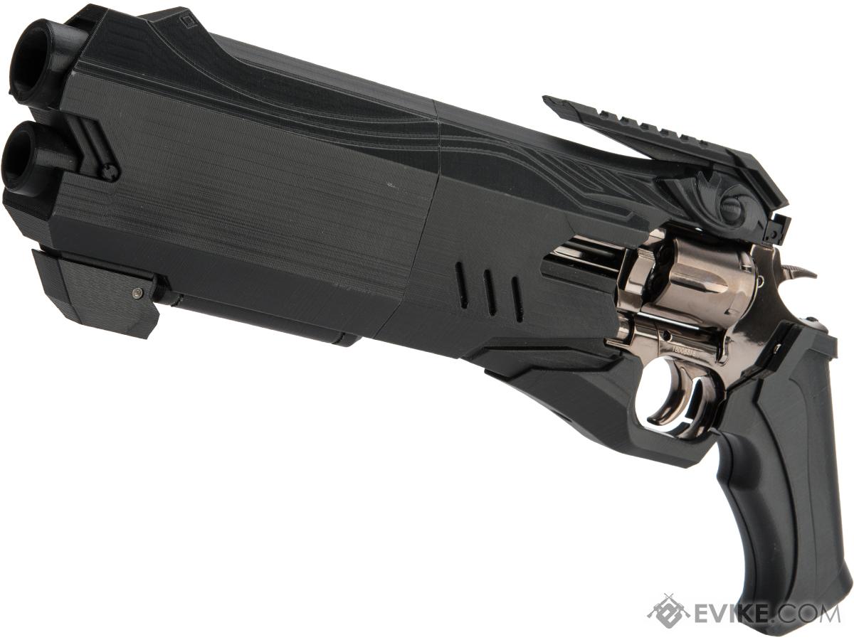 Evike Exclusive 3D Printed Hellfire Cosmetic Enhancement Kit w/ Dan Wesson 715 CO2 Powered Airsoft Revolver (Color: Grey)