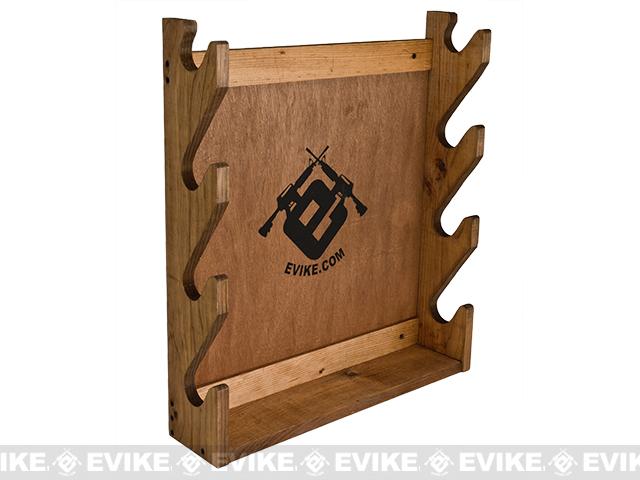 Evans Sports Traditional Solid Wood Rifle / Gun Rack (Capacity: 4 Long Guns)