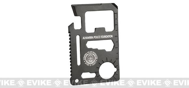 Alhambra Police Foundation Steel Black CNC Credit Card Sized Multi-Tool