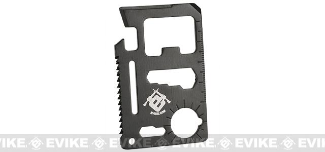 Evike.com Stainless Steel CNC Credit Card Sized Multi-Tool (Color: Black)