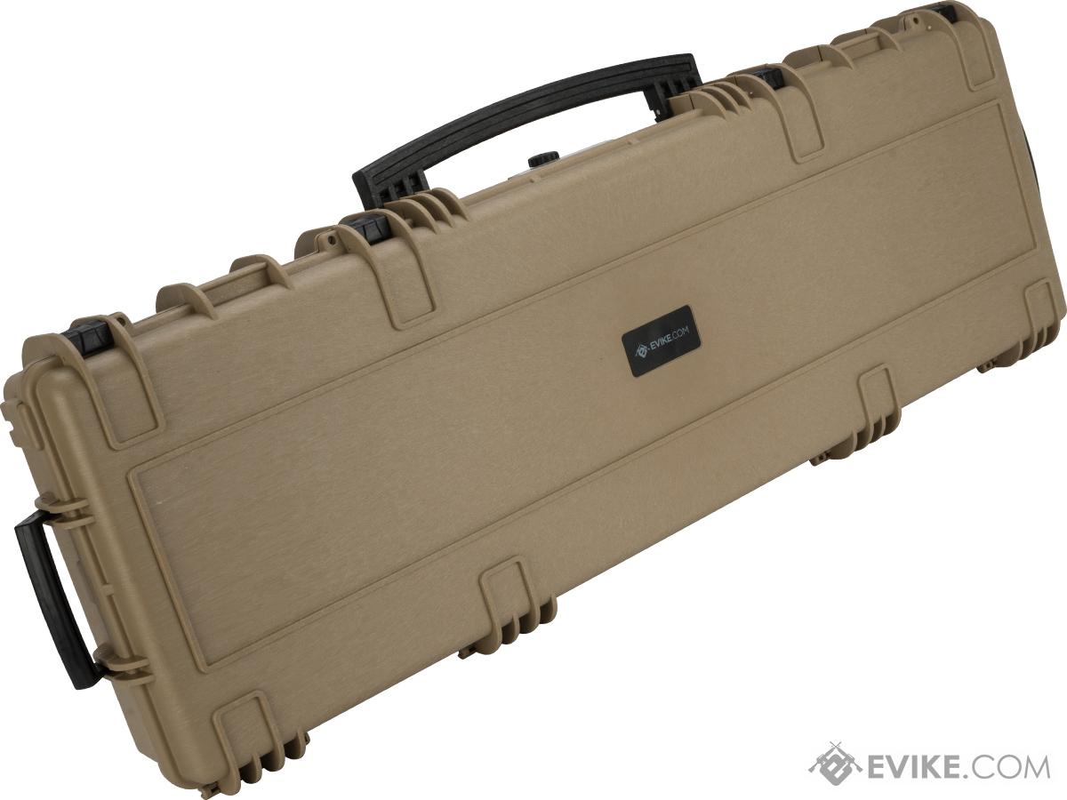 Evike.com Armory 45 Waterproof Rolling Hard Shell Locking Gun Case w/ Custom Grid Foam (Color: Tan)