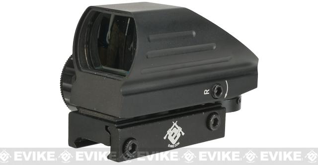 Evike Electro Illuminating Red/Green Dot Sight Scope with Warfare Reticles (Color: Black)