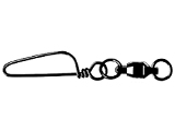 Mustad Ball Bearing Swivel with 2 Welded Rings with Cross Lock Snap 