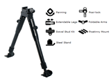 UTG Universal Shooter's Bipod - Sniper Profile Adjustable Height Foldable QD