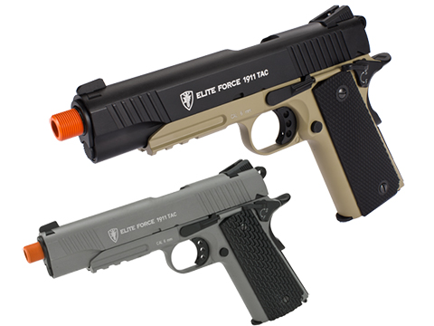 Elite Force Full Metal 1911 Tactical CO2 Airsoft Gas Blowback Pistol Umarex KWC (Color: Desert & Black)