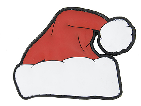 PVC Santa Hat Hook and Loop Morale Patch