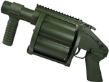 z Matrix Heavy Weight 6-Shell Airsoft Gas Revolver Grenade Launcher (OD Green)