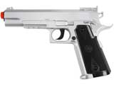 Win Gun High Power 1911 Co2 Powered Airsoft Gas Pistol (Model: Silver)