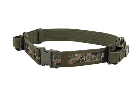 Matrix Ballistic Nylon Tactical Pistol Belt (Color: Digital Woodland w/ Mag Pouches)