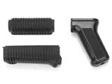 Matrix Custom Ribbed Krinkov Style Handguard Set for AK74U Series Airsoft AEG - Black