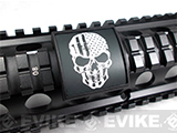 Custom Gun Rails Small Laser Engraved Aluminum Rail Cover (Type: U.S. Flag Skull / 20mm Picatinny Rail Version)