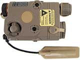 Matrix PEQ-15 Type Laser / Flashlight Combo w/ Remote Pressure Switch - Red Laser (Color: Dark Earth)