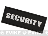 Security Tag PVC Hook and Loop Morale Patch - Black